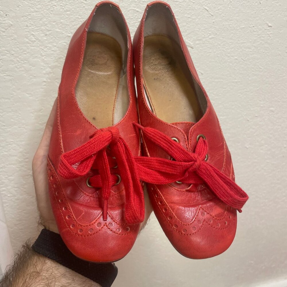 Lucky Penny Red Loafer Shoes